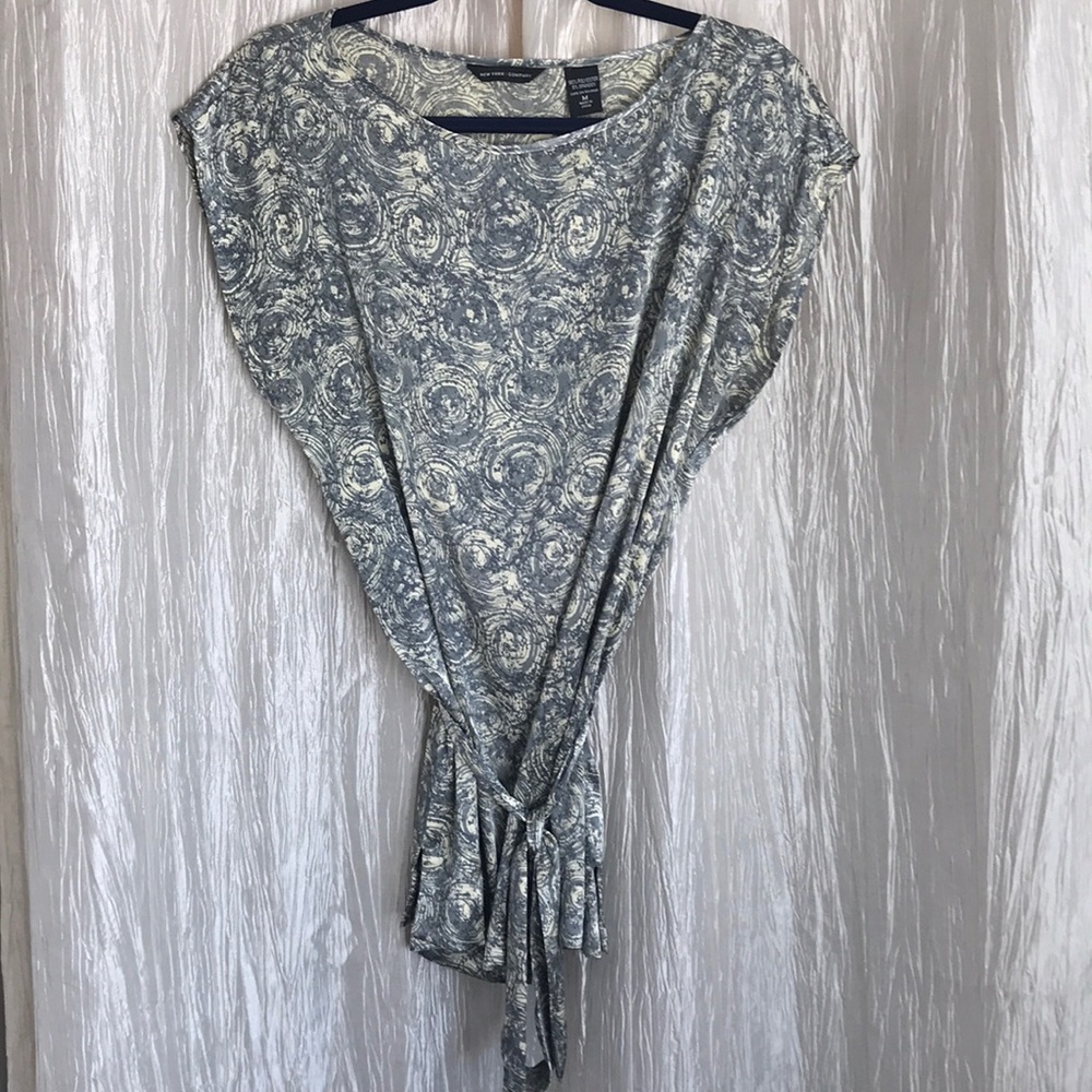 New York & Co blouse with tie.